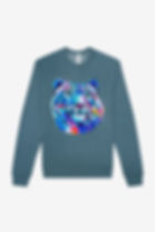 Heather Deep Teal Raglan Adult Sweatshirt